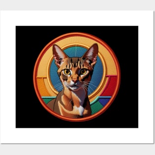 Abyssinian Cat Embroidered Patch Posters and Art